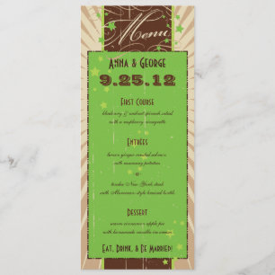 Rustic Poster: Apple Green Custom Wedding Menu