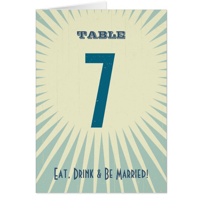 Rustic Poster: Sandy Beach Table Number (Front)