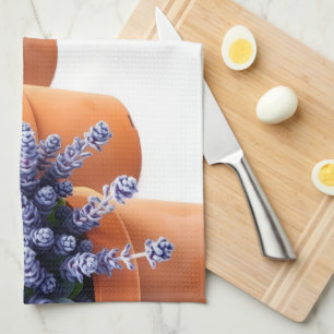 Rustic Potted Lavender Mint Sage Herbs Terracotta Tea Towel