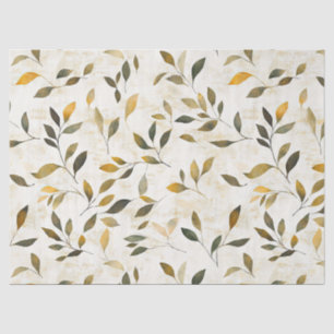 Rustic Pressed Leaves Pattern – Autumn Botanical 6 Tissue Paper