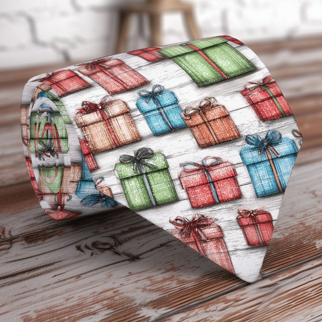 Rustic Primitive Christmas Gift Necktie (Creator Uploaded)