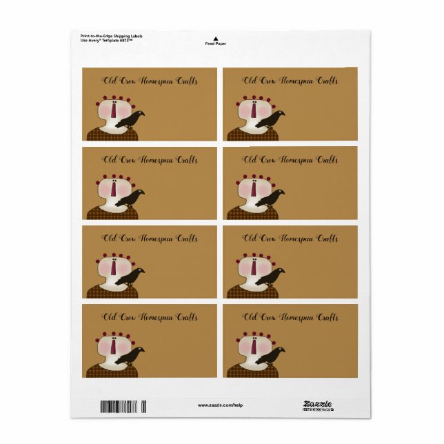 Rustic Primitive Country Primitive Crow Product  (Full Sheet)