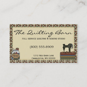 Rustic Primitive Sewing/Quilting Business Card