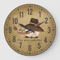 Rustic Primitive Snowman Personalised