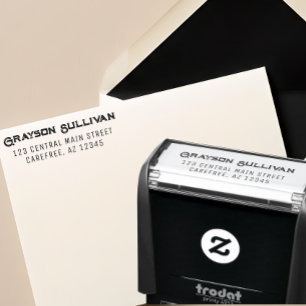 Rustic Professional Address Self-inking Stamp