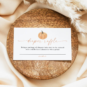 Rustic Pumpkin Baby Shower Diaper Raffle Ticket