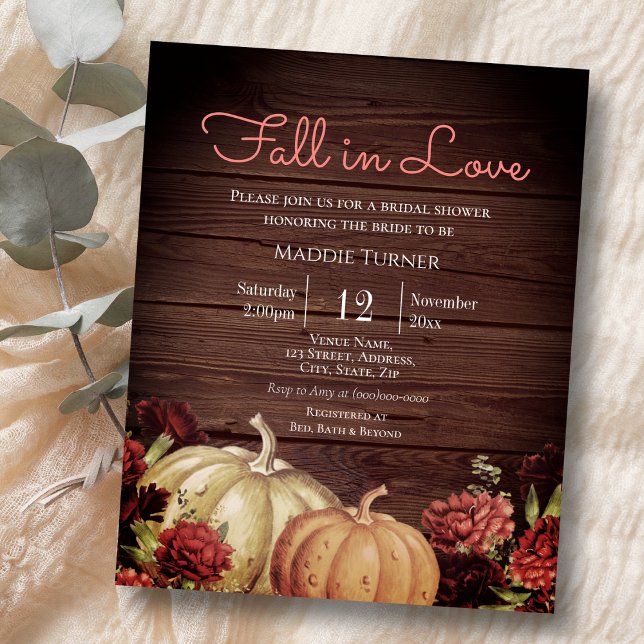 Rustic Pumpkin | Bridal Shower Invitation (Creator Uploaded)