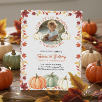 Rustic Pumpkin Fall 1st Birthday Photo Boho Autumn