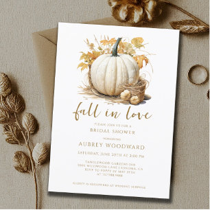 Rustic Pumpkin Fall Bridal Shower Invitation