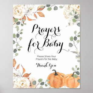 Rustic Pumpkin Fall in Love Prayers for Baby Sign