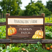 Rustic Pumpkin Patch Farm Business Banner