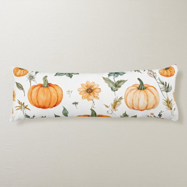 Rustic Pumpkin Pattern Body Cushion (Front)