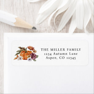 Rustic Pumpkin Return Address Label