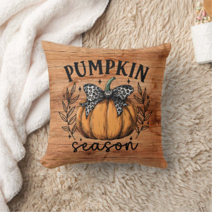 Rustic Pumpkin Season Fall Cosy Cushion