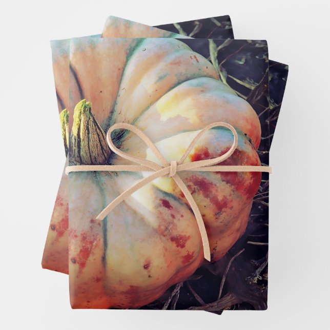 Rustic Pumpkin  Wrapping Paper Sheet (In situ)