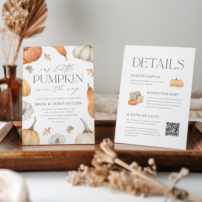 Rustic Pumpkins All in One Baby Shower Invitation (Creator Uploaded)
