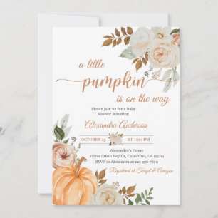 Rustic Pumpkins Baby Shower Invitation