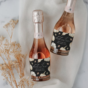 Rustic Pumpkins Baby Shower Sparkling Wine Label