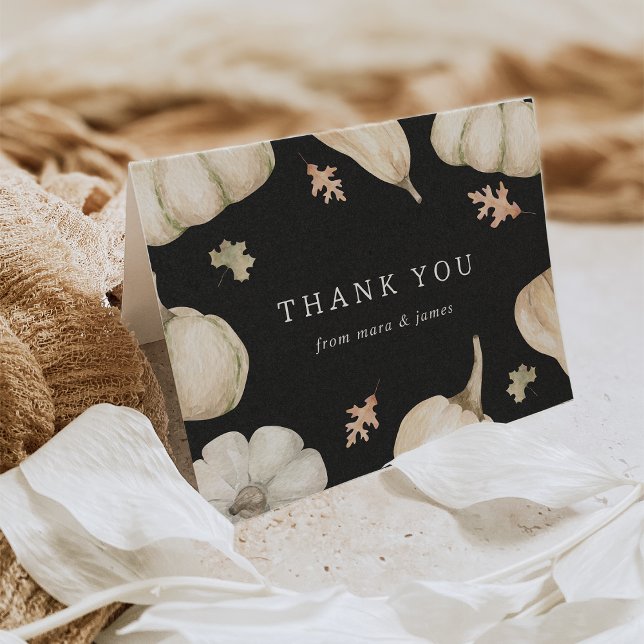 Rustic Pumpkins Fall Baby Shower Thank You Card (Creator Uploaded)