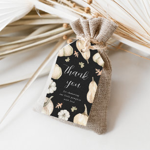 Rustic Pumpkins Fall Baby Shower Thank You Favour Gift Tags