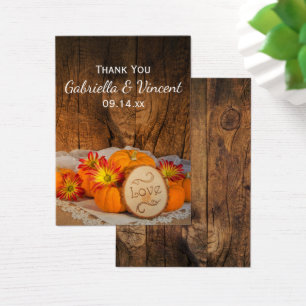 Rustic Pumpkins Fall Barn Wedding Favour Tag