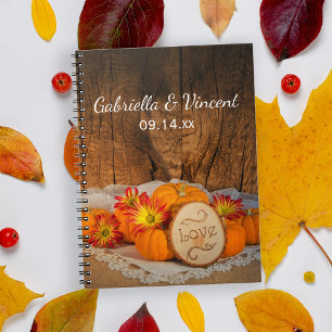 Rustic Pumpkins Fall Barn Wedding Guest Book