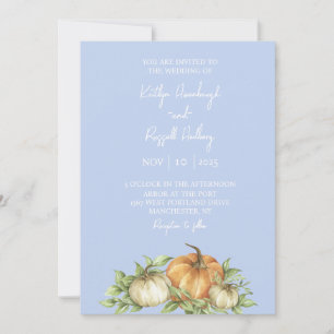 Rustic Pumpkins Fall Wedding Invitation