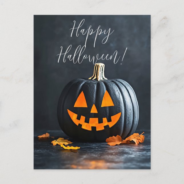 Rustic Pumpkins Halloween Greeting Card (Front)