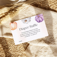 Rustic Pumpkins ORANGE PURPLE WHITE DIAPER RAFFLE
