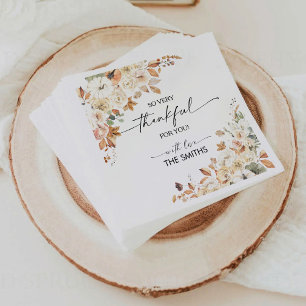 Rustic Pumpkins Thanksgiving Dinner Paper Napkin