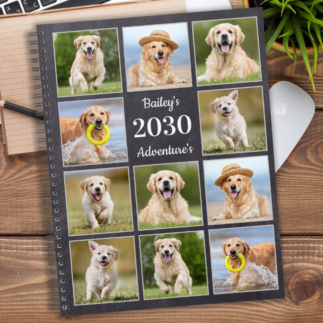 Rustic Puppy Dog Pet Journal Photo Collage  Planner (Creator Uploaded)