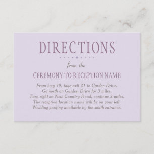 Rustic Purple and Green Floral Wedding Enclosure Card