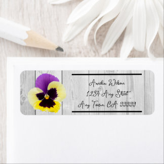 Rustic Purple and Yellow Pansy