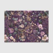 Rustic Purple Botanical Bold Vintage Boho Floral