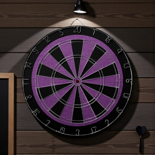 Rustic Purple Burlap Texture Dartboard (Creator Uploaded)