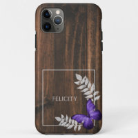 Rustic Purple Butterfly Case-Mate iPhone Case