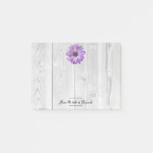 Rustic Purple Daisy Personalised Notes