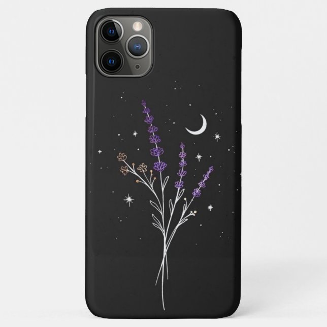 Rustic purple floral & moon      Case-Mate iPhone  Case (Back)