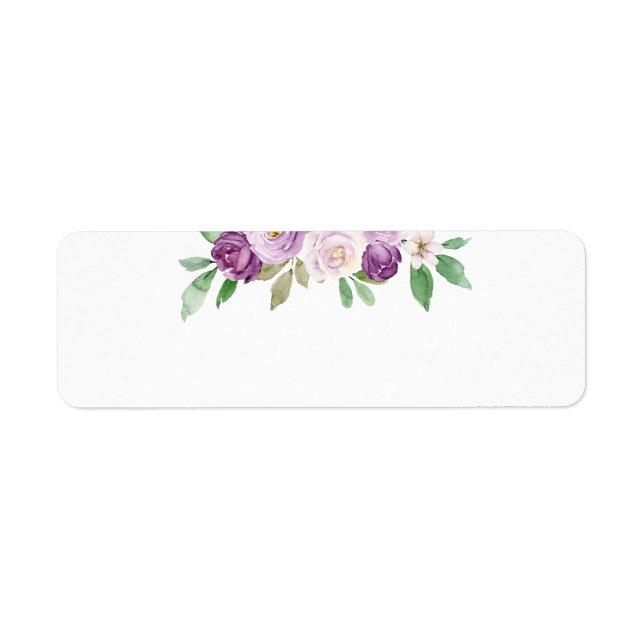 Rustic Purple Floral Wedding Blank (Front)