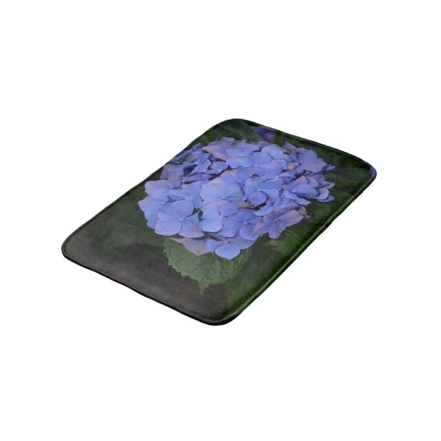 Rustic Purple Hydrangea macrophylla   Bath Mat (Angled)