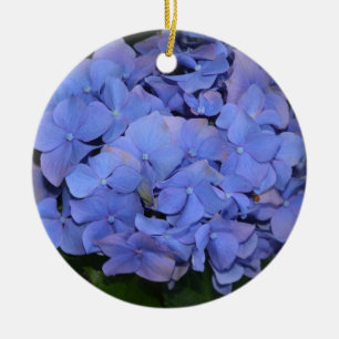 Rustic Purple Hydrangea macrophylla Ceramic Tree Decoration