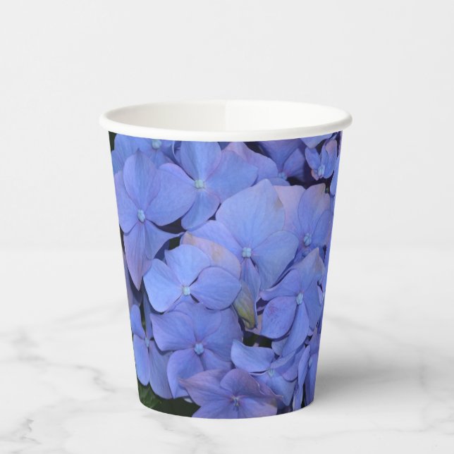 Rustic Purple Hydrangea macrophylla  Paper Cups (Left)