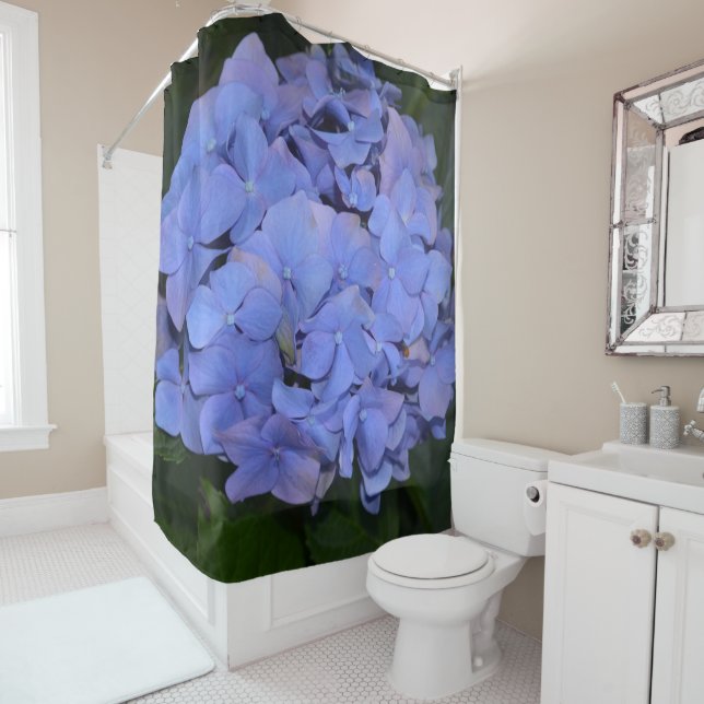 Rustic Purple Hydrangea macrophylla   Shower Curtain (In Situ)