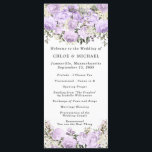 Rustic Purple Rose Floral Wedding Programme<br><div class="desc">A beautiful template for the DIY wedding. A lush border of purple roses along with white hydrangea flowers and sage green leaves line the top and bottom of this wedding program. You can use it to describe your own wedding ceremony and wedding party.</div>
