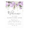 Rustic Purple White Floral Wedding Welcome Sign