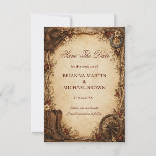 Rustic Ranch Heritage Western Save The Date
