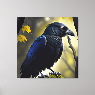 Rustic Raven - Natures Guardian Canvas Print