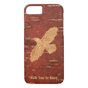 Rustic Raven On Inner Birch Bark Case-Mate iPhone Case