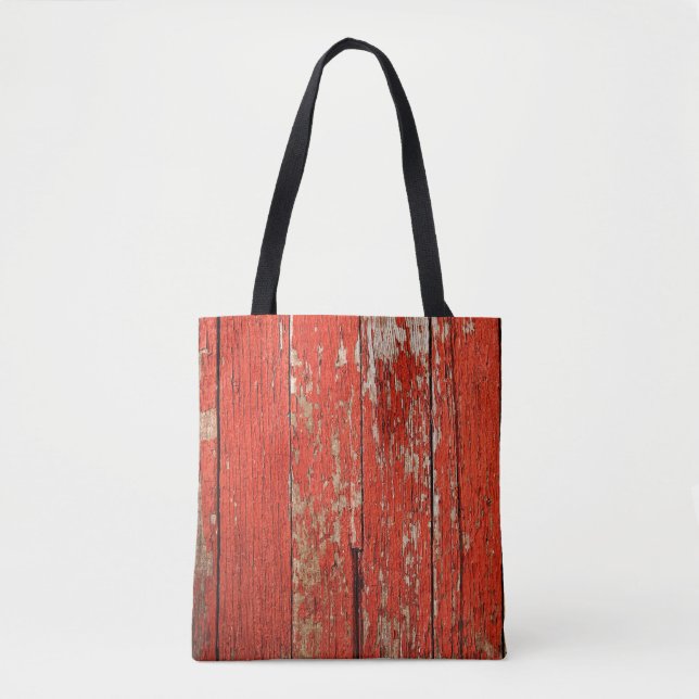 Rustic red barn siding photo on a tote bag (Front)