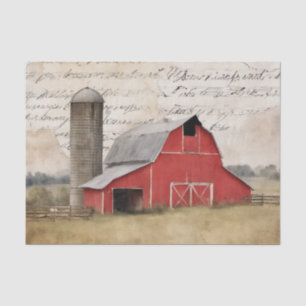 Rustic Red Barn Tissue Paper
